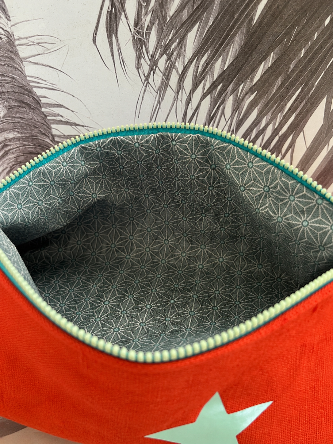 Pochette Lin "Corail"