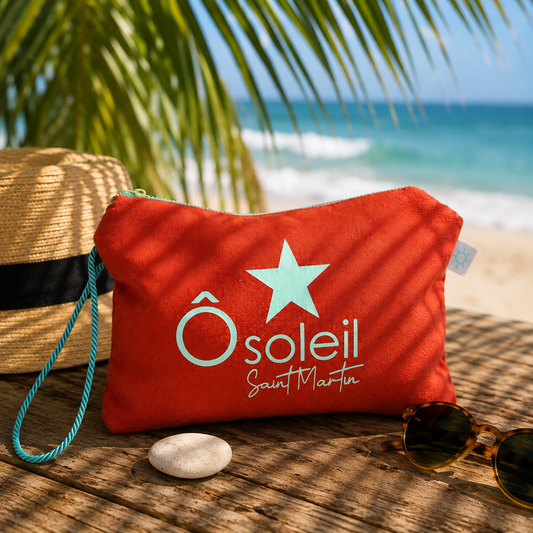 Pochette Lin "Corail"