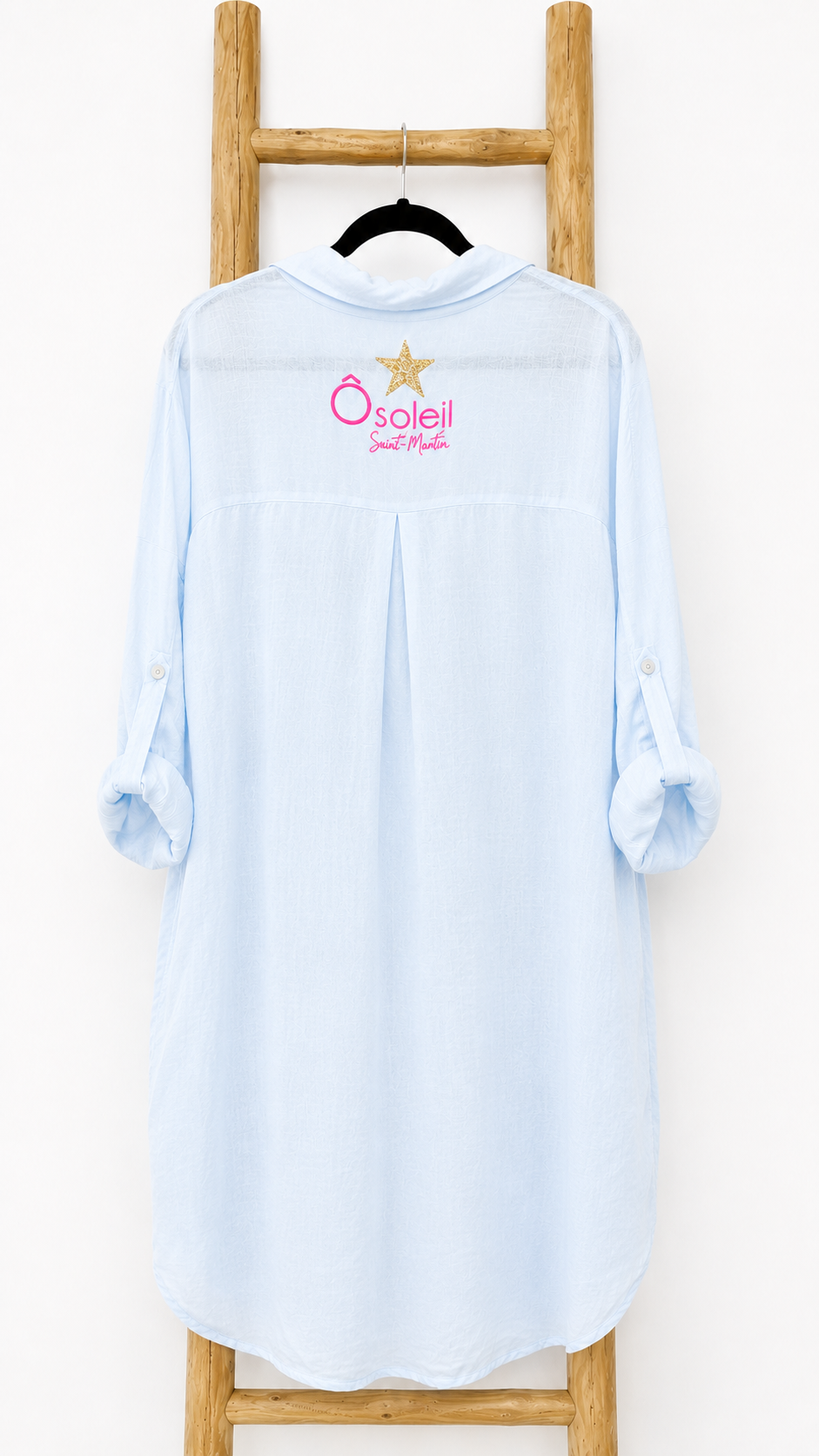 Robe chemise longue voile de coton "Vole"